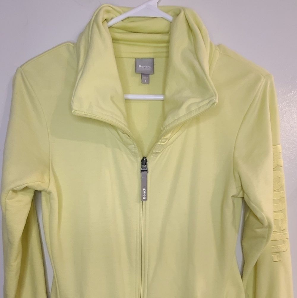 Bench Yellow Full Zip Fleece Activewear Jacket Women's Size Small